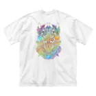 せきね まりのの(ウラ)レインボーしまうま🦓🌈 ビッグシルエットTシャツ