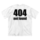 風天工房の404 not found（黒） ビッグシルエットTシャツ