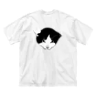 TADAJA NATSUKANUの懐いてないねこ（ラク太郎） ビッグシルエットTシャツ