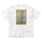 nidan-illustrationの"bmx samurai" #2 ビッグシルエットTシャツ