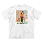 nidan-illustrationの"双輪車娘之圖會" 1-#2 ビッグシルエットTシャツ