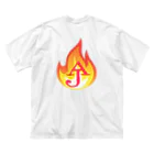 JonAsukaのJonAsuka ファイヤーパターン Tシャツ ビッグシルエットTシャツ