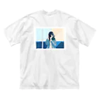 根本大/モネ◆『青嵐のエース』⑦配信中‼︎のカメラ女子 ビッグシルエットTシャツ