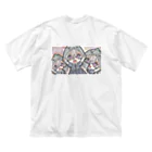 灰眠 るーのるーざうるす達を背負って生きるTシャツ Big T-Shirt