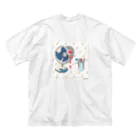 Beagle & Bearのサマ〜！_back print ビッグシルエットTシャツ