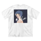 mai。＠鶏卵のblue ビッグシルエットTシャツ