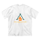 キャンプと焚き火好きの店のキャンプと焚き火好きの会 루즈핏 티셔츠