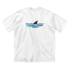 まみおデザインのサメ ビッグシルエットTシャツ