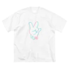 みとこんどり屋の小指ピーンなビッグシルエットTシャツ ビッグシルエットTシャツ