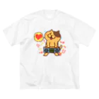 tokisanのラジカセ大好き猫 ビッグシルエットTシャツ