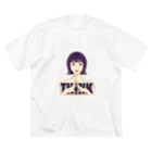 たなつ#指描きの考える女の子 ビッグシルエットTシャツ