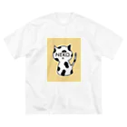 NENe___のNEKO yellow  ビッグシルエットTシャツ