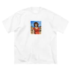 モカモカネロネロのじゅんこ•フリーダ ビッグシルエットTシャツ