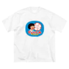 駄菓子と玩具の太郎と花子の新・ヤルキデール レトロな女の子がかわいいデザイン ビッグシルエットTシャツ