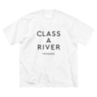 多摩川グッズストア SUZURI店のCLASS A RIVER［TAMAGAWA］ブラック Big T-Shirt