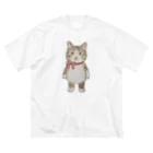 KOBEアニマルレスキューPinkyの保護っ子きゅうたの赤いリボン Big T-Shirt