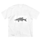 mocchanのガラクタのサメ ビッグシルエットTシャツ