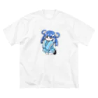 海蘭の水色ジャージちゃん(透過) ビッグシルエットTシャツ