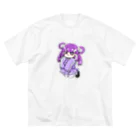 海蘭の紫ジャージちゃん(透過) ビッグシルエットTシャツ