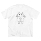 生活リズムが猫のひとのニャンコTにゃんこTにゃんこ ビッグシルエットTシャツ