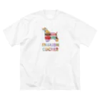 onehappinessのイングリッシュコッカースパニエル　マカロン ビッグシルエットTシャツ