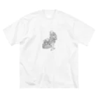 猫の浮世絵・草紙の大見得を切るふく Big T-Shirt