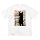 キキの黒猫ショップの黒ネコちゃん ビッグシルエットTシャツ