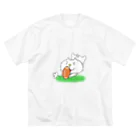 liluneco_shopのりるねこ　ラグビー ビッグシルエットTシャツ