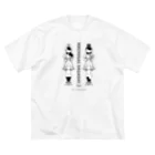 38　サンパチのまちがいさがしシリーズ#02「双子コーデ」白黒 Big T-Shirt
