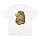 もけけ工房 SUZURI店のカブと獅子(カラー) ビッグシルエットTシャツ