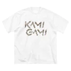 KAMI-GAMI from NTPの『KAMI-GAMI』typography カモフラ Big T-Shirt