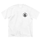 リバティ山賊団グッズのリバティ山賊団ロゴWH ビッグシルエットTシャツ