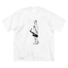 おえかきする水蜜桃のHE IS A SAX PLAYER  Big T-Shirt