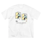 38　サンパチのまちがいさがしシリーズ#01「DOOR」ペールブルー ビッグシルエットTシャツ