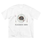 胎盤食べまくりすすり喰いマンのPLACENTA MAN ビッグシルエットTシャツ