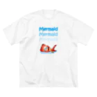 ウッチー組のマーメイド金魚・憂い ビッグシルエットTシャツ