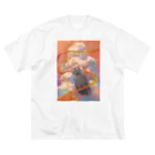 だいこくの猫絵生活ショップのヒーロー Big T-Shirt