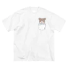 もふのみせのひょこっと女の子 ビッグシルエットTシャツ