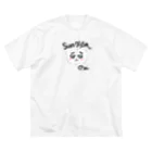 P_aquaのサングラチュー（黒文字Ver） ビッグシルエットTシャツ