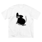 🍤のみくりやねこ(くろ) ビッグシルエットTシャツ