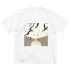 chirukapolkaのこころは曇り ビッグシルエットTシャツ