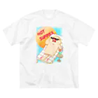 あかの文鳥Tシャツ（HOT SUMMER） ビッグシルエットTシャツ