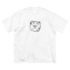 tsukuru-labの【黒】smile　golf/ゴルフ好き ビッグシルエットTシャツ