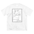 文鳥のラフなラフ(笑顔)のシャツ ビッグシルエットTシャツ