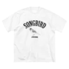 JOE NAKAMURA'S SHOPのSONG BIRD 黒文字 ビッグシルエットTシャツ