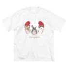 teruteQ chinchilla illustrator suzuri店のshortcake chinchilla trio ビッグシルエットTシャツ