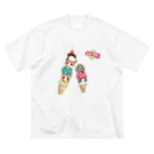 みきぞーん｜保護猫 ミッキー画伯と肉球とおともだちのrui&ram&ta-chan ice Big T-Shirt