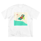 月見里 雀 -yamanashi suzume-のさまーばけーしょん中の雀 ビッグシルエットTシャツ