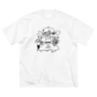 非常口しょっぷの大地もアガる（モノクロ版） ビッグシルエットTシャツ