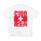 WIREDWORDのコミケ100衛生兵専用戦闘服「REDCROSS」 ビッグシルエットTシャツ